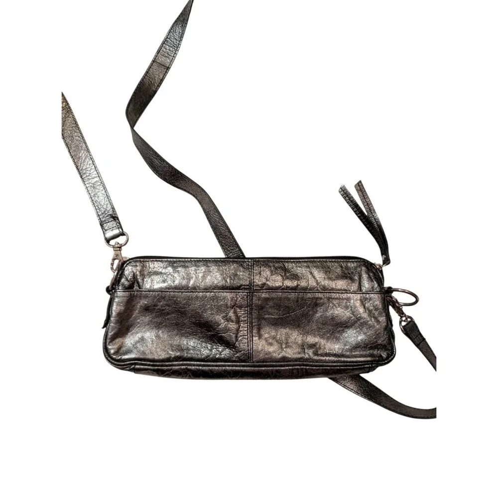 Latico USA  Metallic Lilac Leather Crossbody Bag